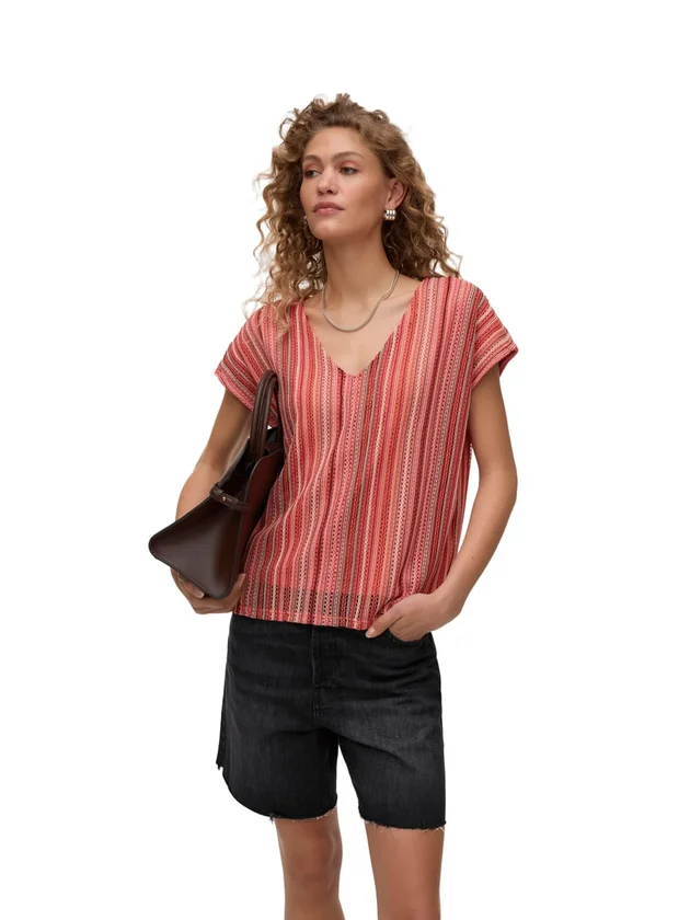 Demi Ss V Neck Top