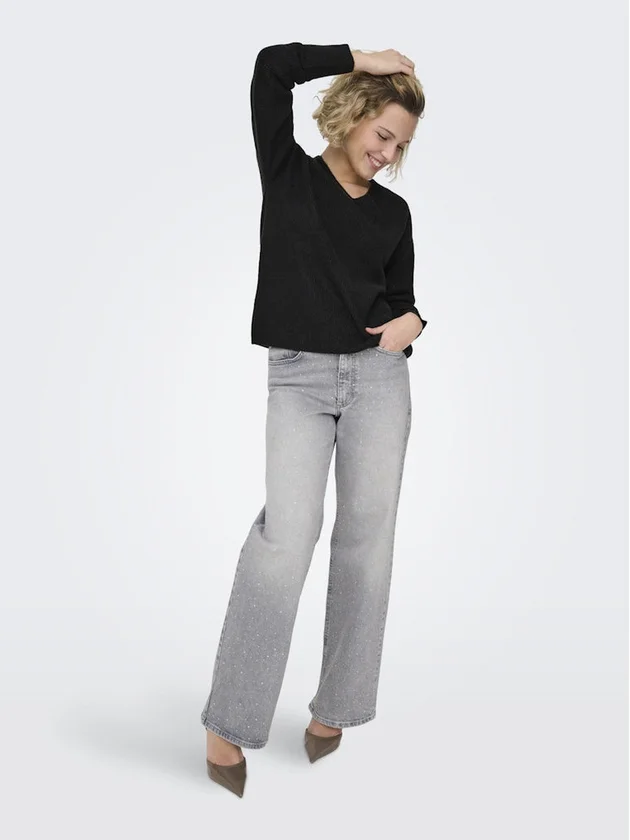 Camilla V Neck L S Pullover Knt Noos