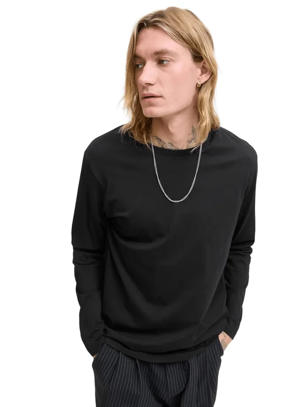 Organic Basic Tee LS O Neck Noos