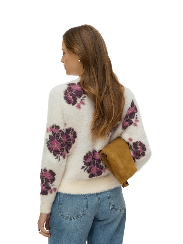 Flower LS O Neck Pullover