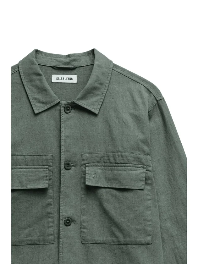 Overshirt Cotton Linen Washed Effect