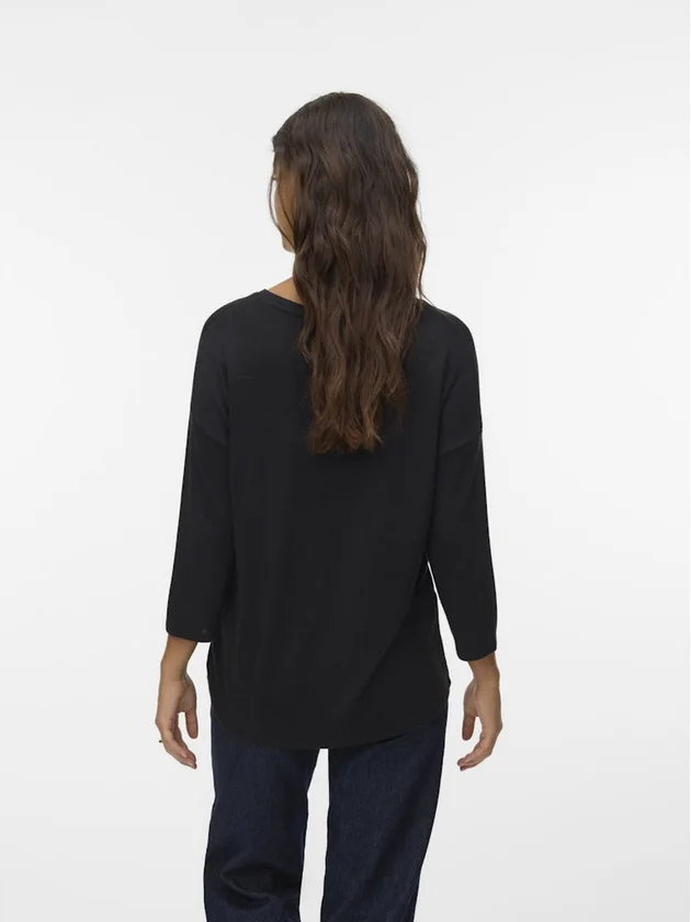 Brianna 3/4 V Neck Blouse Boo