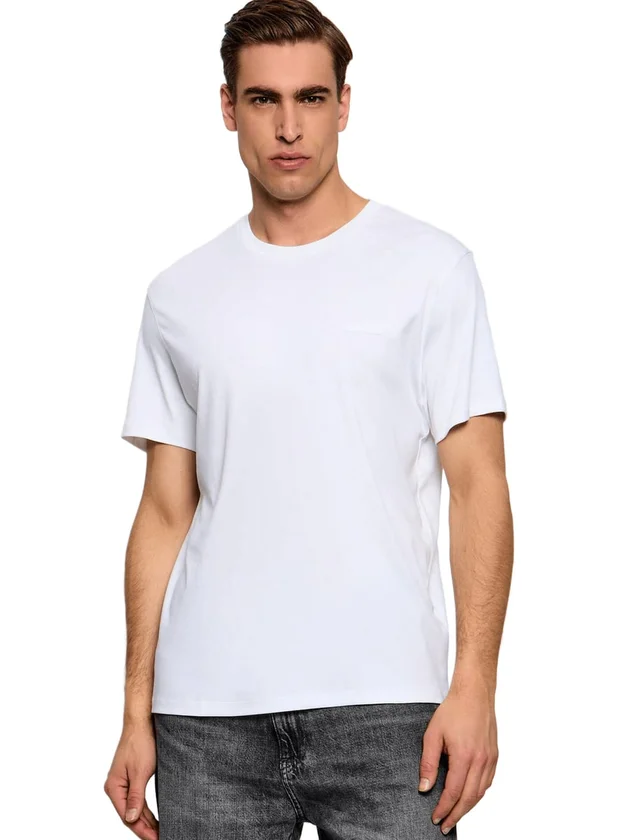 Slim Supima Logo Patch Tee