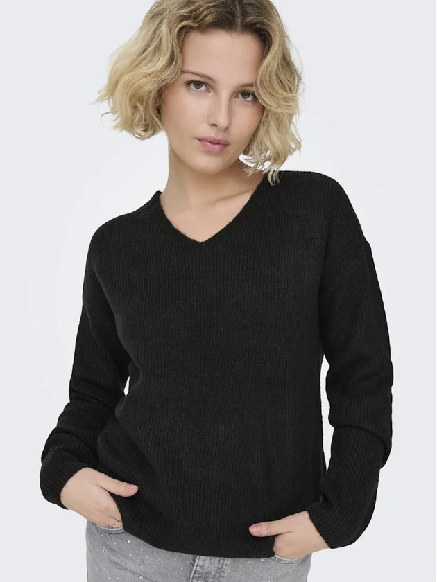 Camilla V Neck L S Pullover Knt Noos