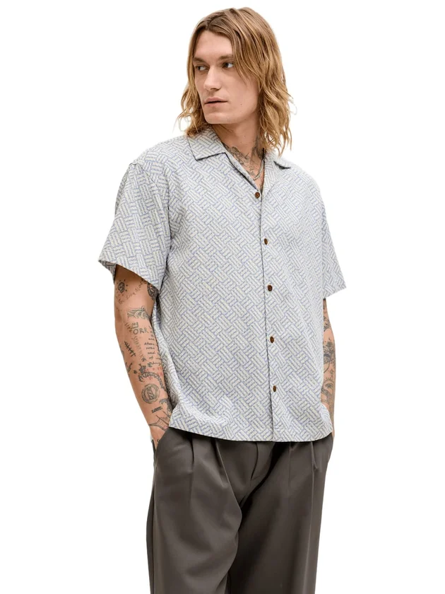 Print Dobby S S Shirt