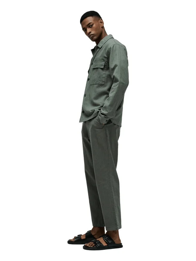 Overshirt Cotton Linen Washed Effect