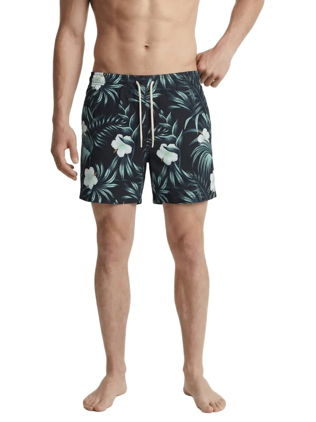 Maui Flower Seersucker Swim Sho