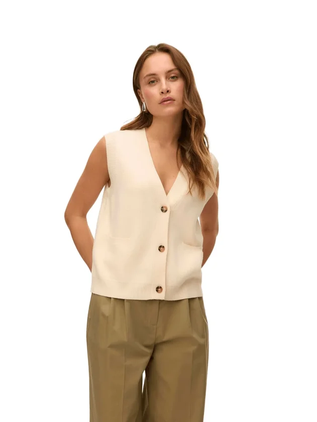 Saba Sl V Neck Button Vest