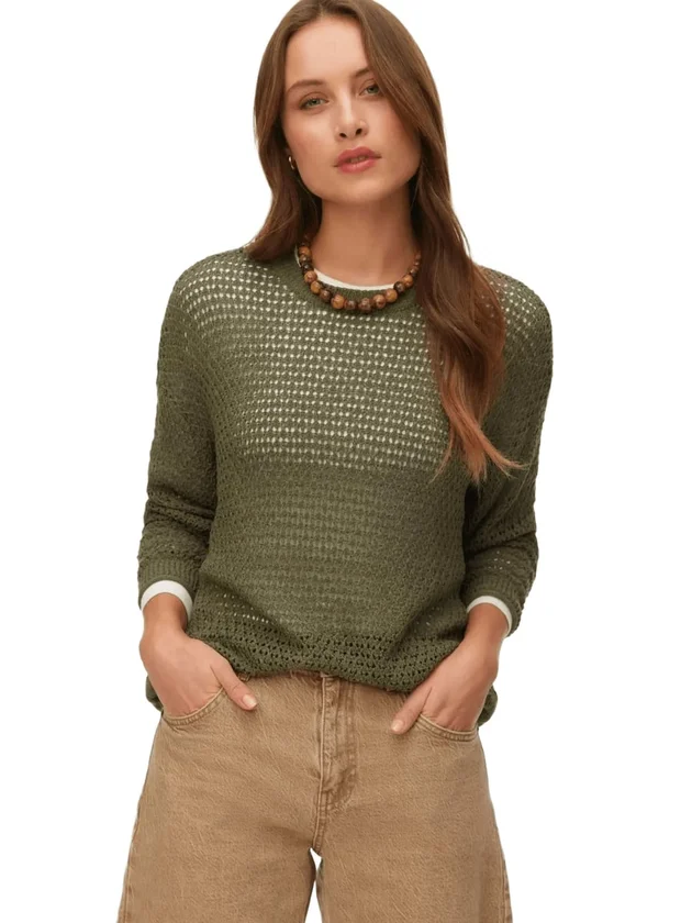 Charlene LS O Neck Pullover Boo