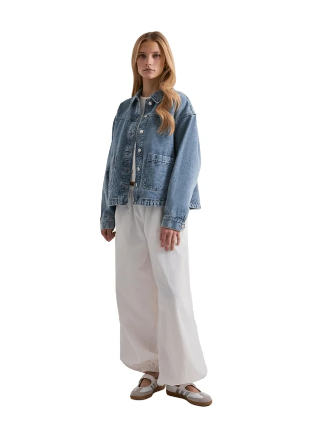 Jamie LS Denim Shacket Mix Ga Noos