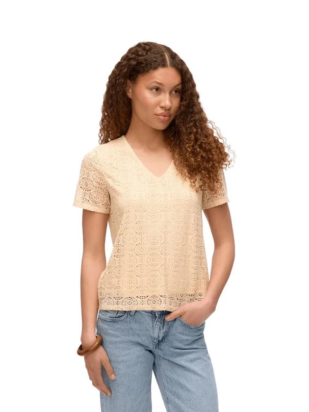 Maya Ss V Neck Top Jrs Spe
