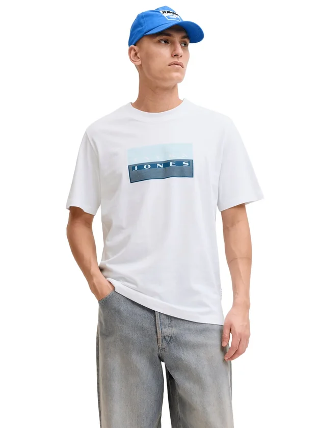 Jcofusion Dots Print Tee Ss Crew Sn