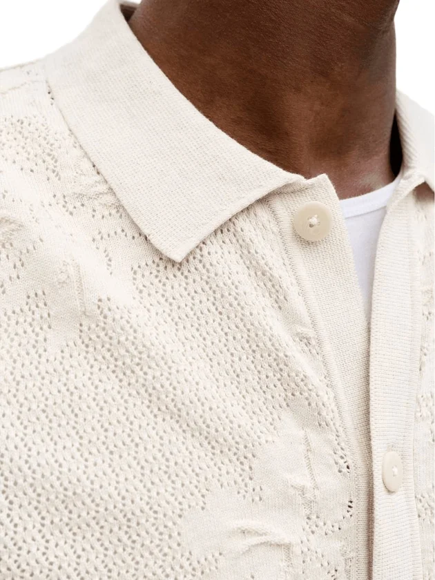 Owen Knit Button Through Polo Ss