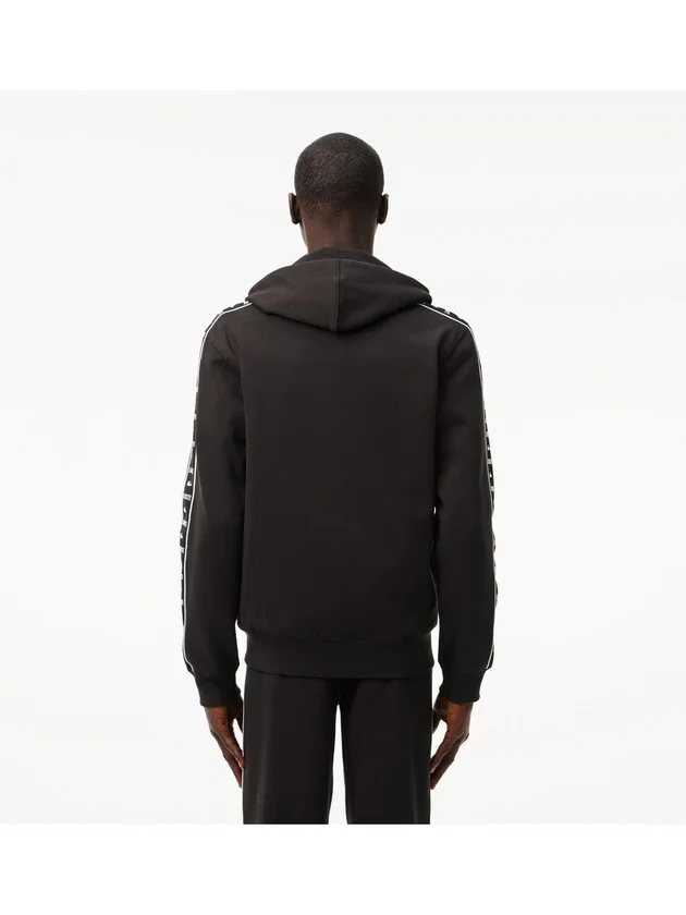 Sweatshirt Zippé À Capuche Bandes Siglées