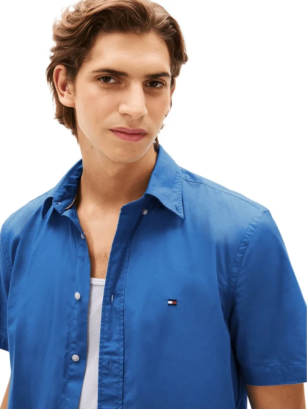 Flex Poplin Solid S S Shirt