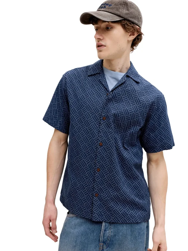 Print Dobby S S Shirt