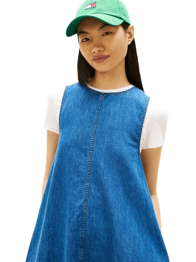 A Line Chambray Dress Ext