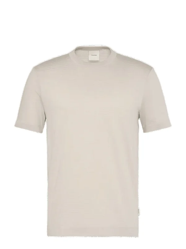 Textured Stripe Crewnk Tee