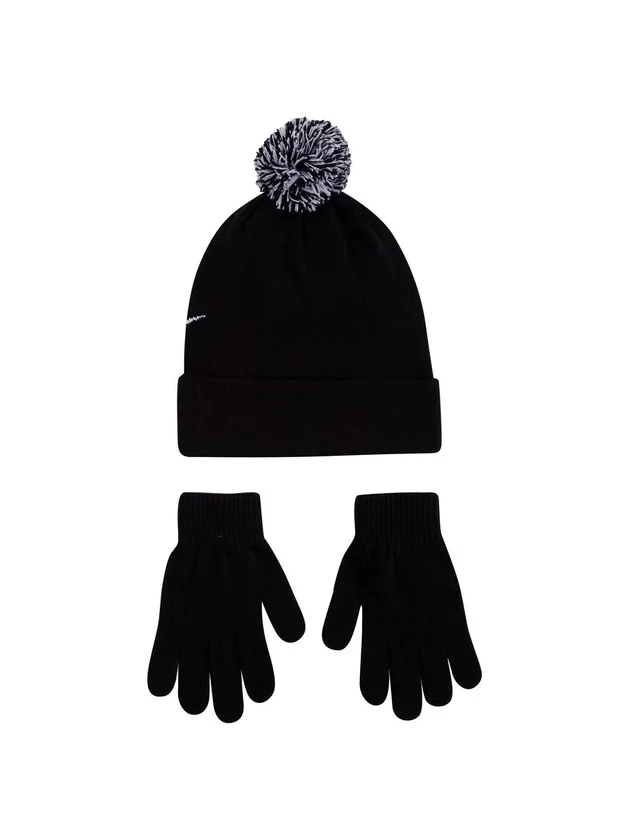 Nan Swoosh Pom Beanie Glv Set