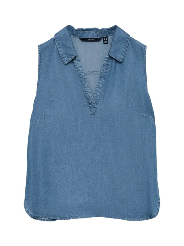 Harper Sl Collar Short Tencel Top