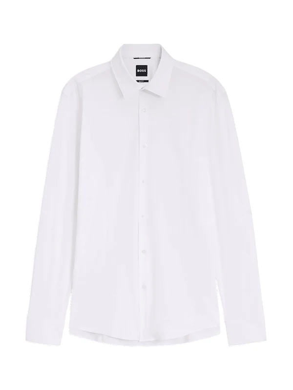 P-Hank Slim Fit Chemise Col Kent Poignets Boutonnés