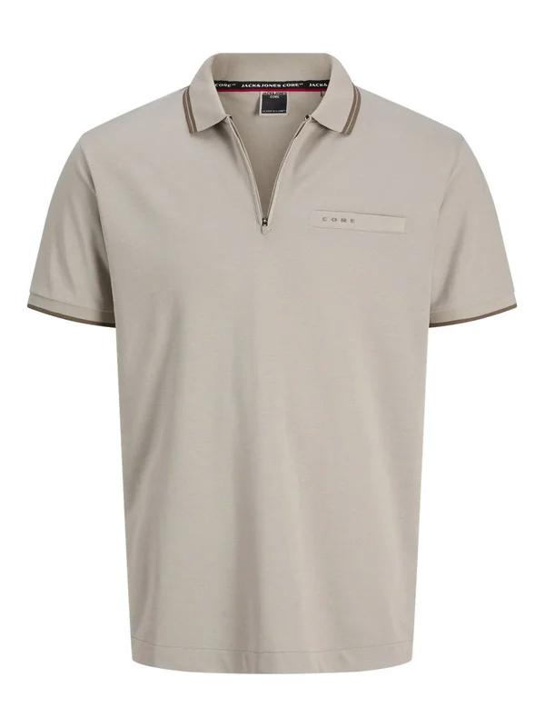 Jcofusion Branding Polo Zip Ss Sn