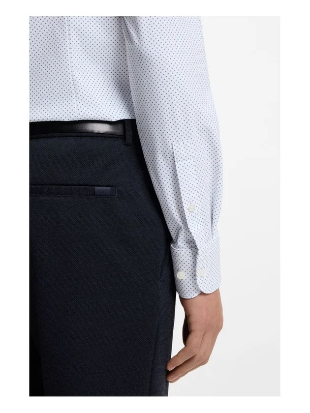 P-Hank Slim Fit Chemise Col Kent Poignets Boutonnés