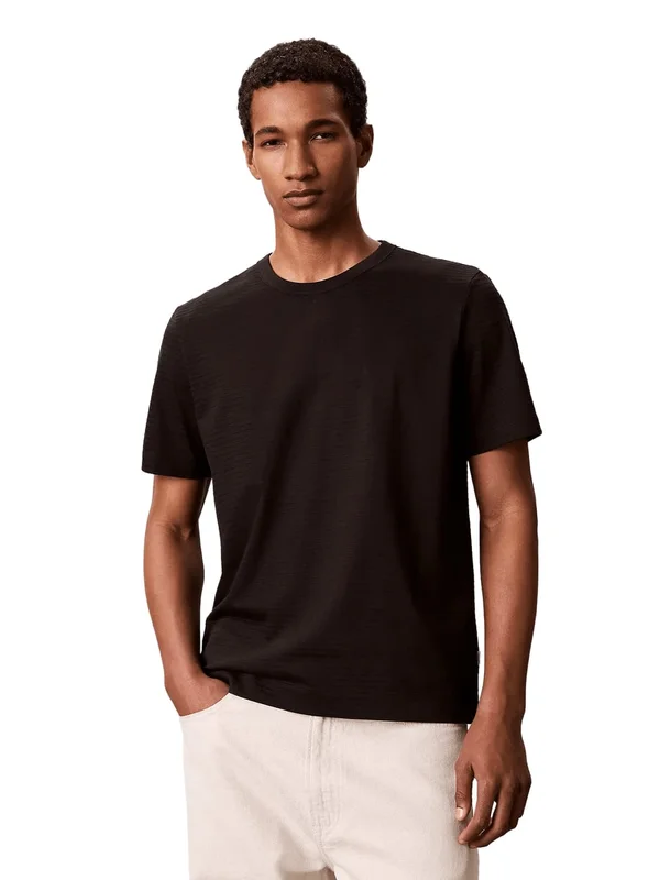 Textured Stripe Crewnk Tee
