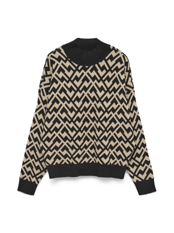 Vmaria Art Batwing Highneck Pullover Rep
