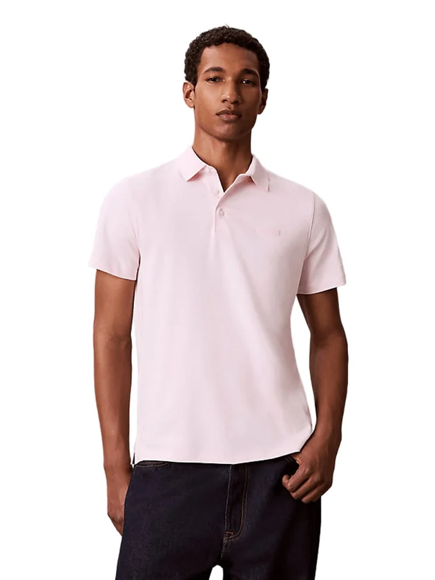 Slim Supima Logo Patch Polo