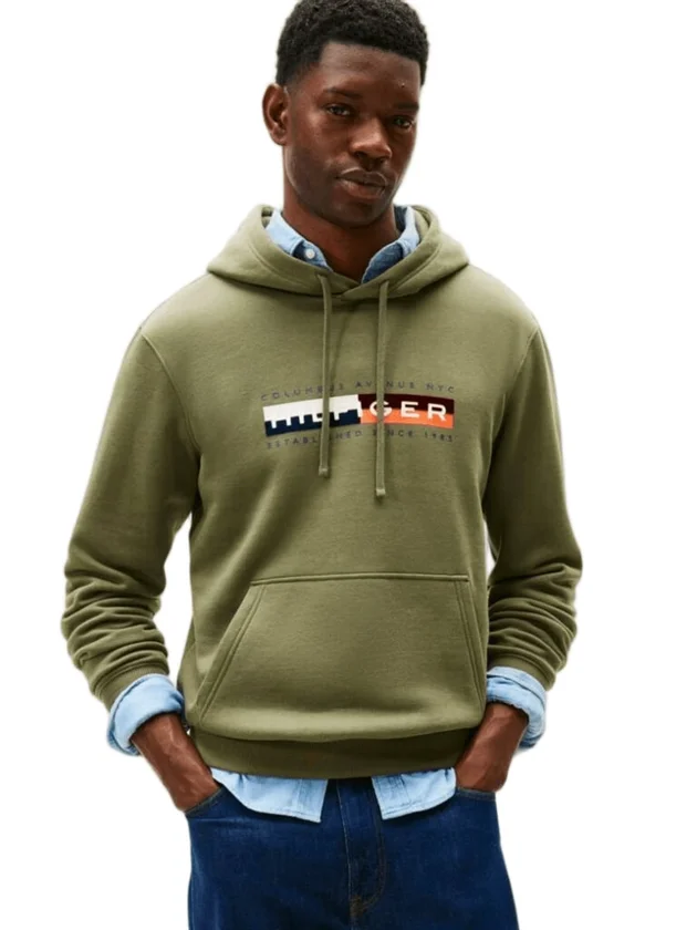 Colour Block Graphic Hoodie