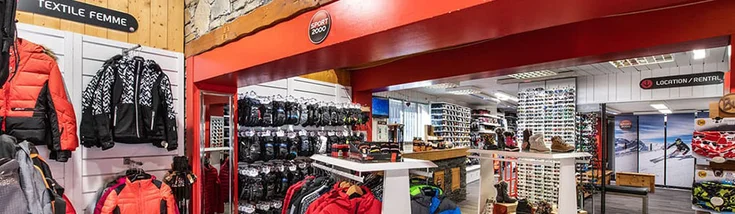 Intérieur du magasin SPORT 2000 LA PLAGNE 1800 SPORTS