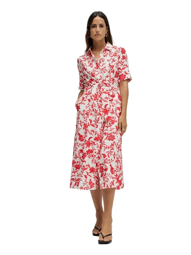 Midi Shirt Dress W Belt