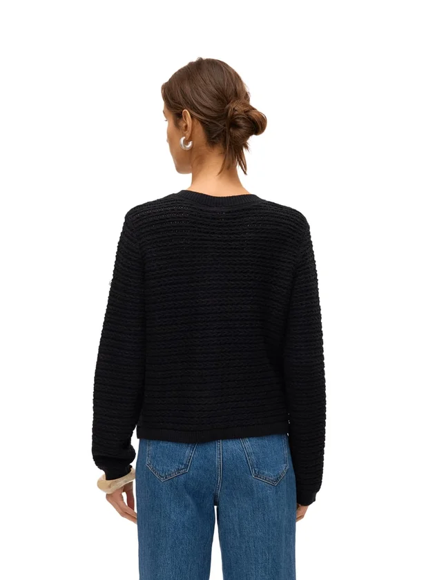 Soleil LS O Neck Cardigan Btq