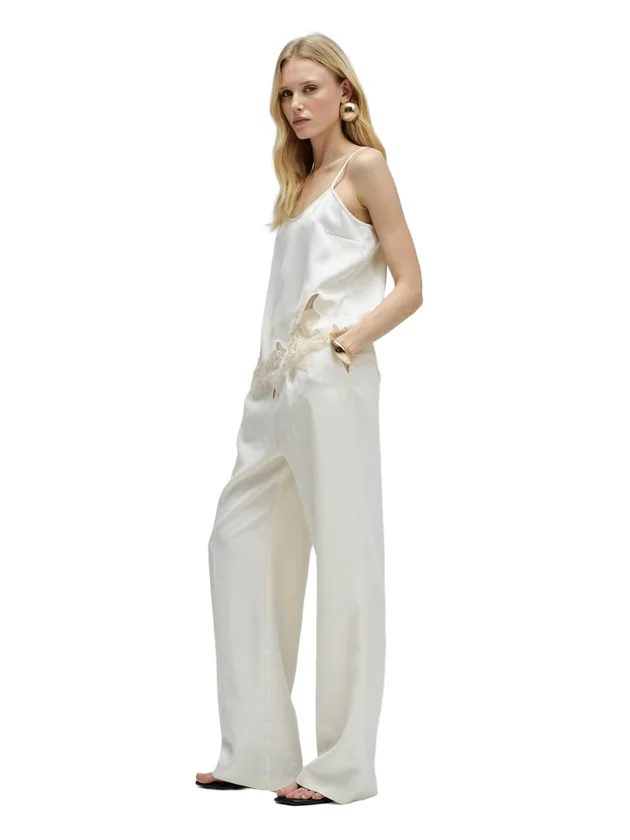 Strap Top With Adjuster And Lace Detail