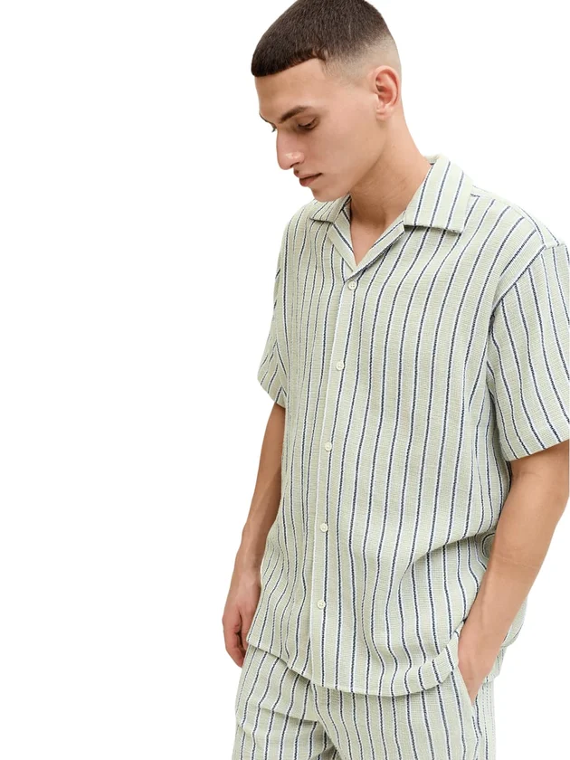 Jjecoba Stripe Resort Shirt Ss Sn