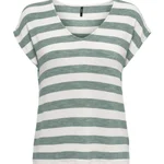 CHINOIS GREEN / STRIPES:CLOUD DANCER