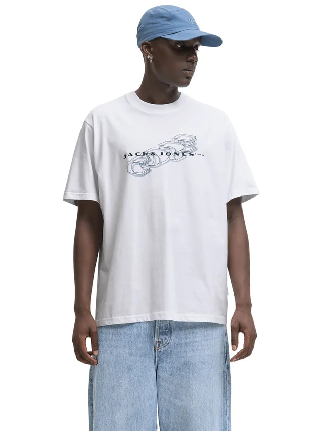 Jcofusion Badge Tee Ss Crew Neck Ln