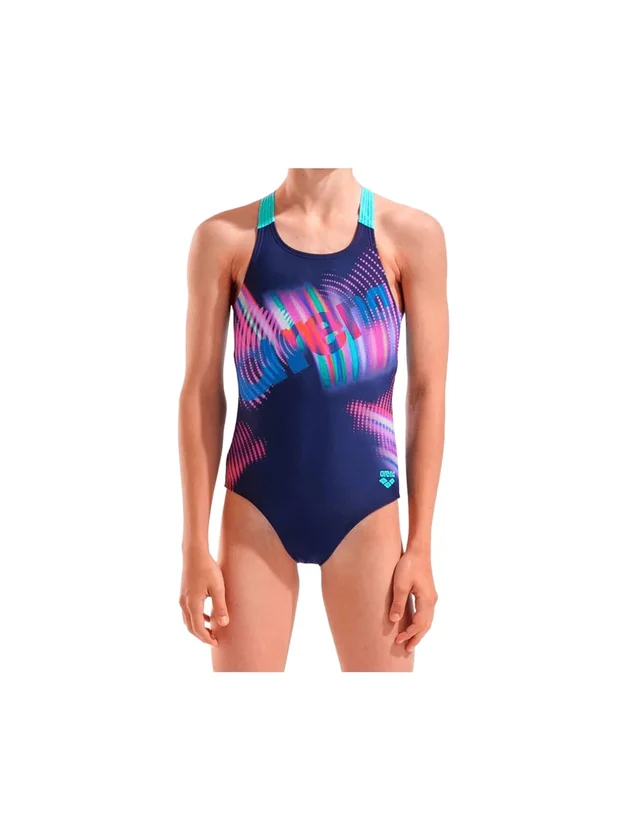 Lit Logo Swimsuit V Back