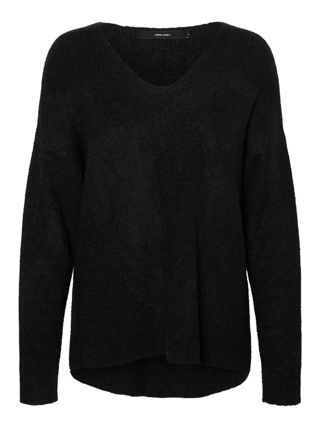 Vmcrewlefile Ls V Neck Blouse Noos