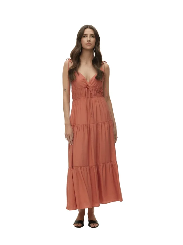 Athena Singlet Detail Ankle Dress Wvn