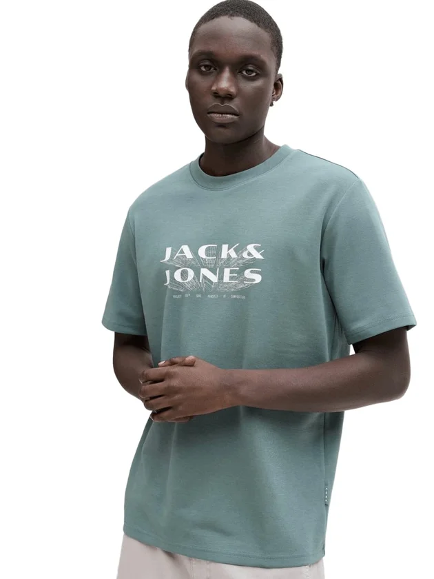 Jcofusion Jj Branding Tee Ss Crew N