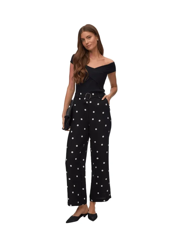 Vmjoan Hw Wide Pant Wvn Btq