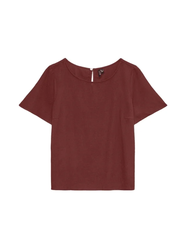 Mymilo Ss O Neck Top Wvn Ga