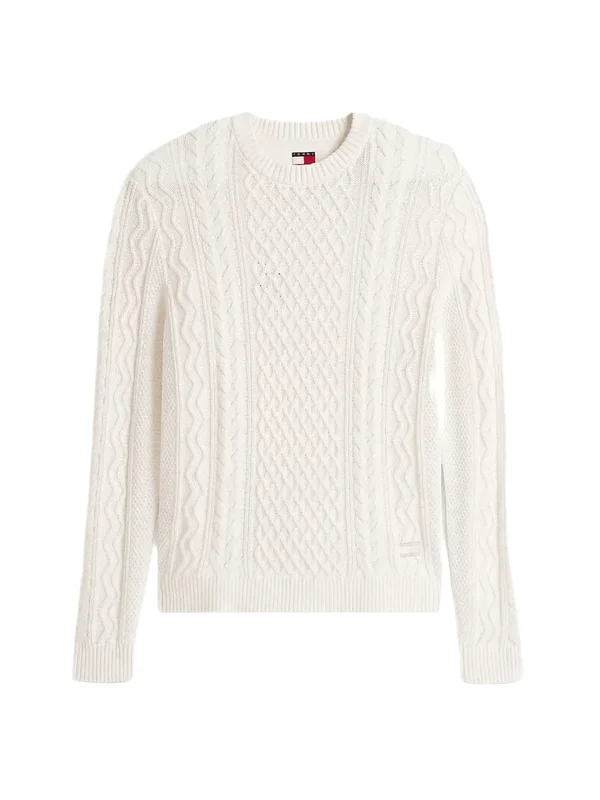 Slm Badge Cable Knit Sweater