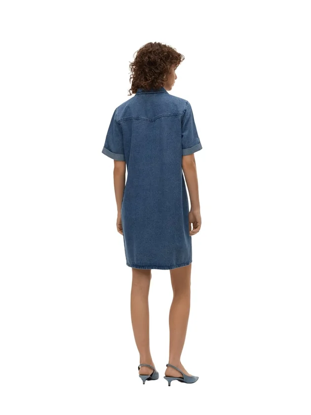 Jennie Ss Short Denim Dress