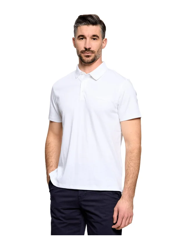 Slim Supima Logo Patch Polo