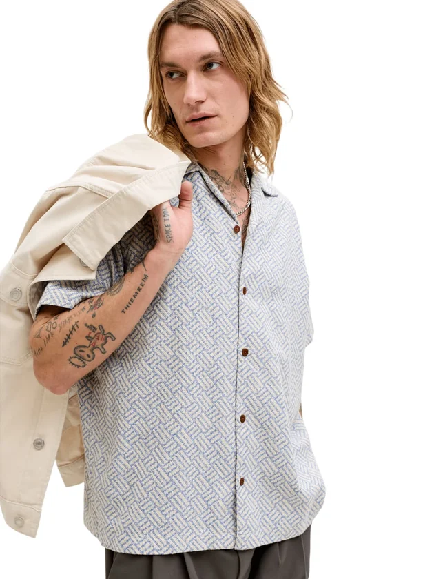 Print Dobby S S Shirt