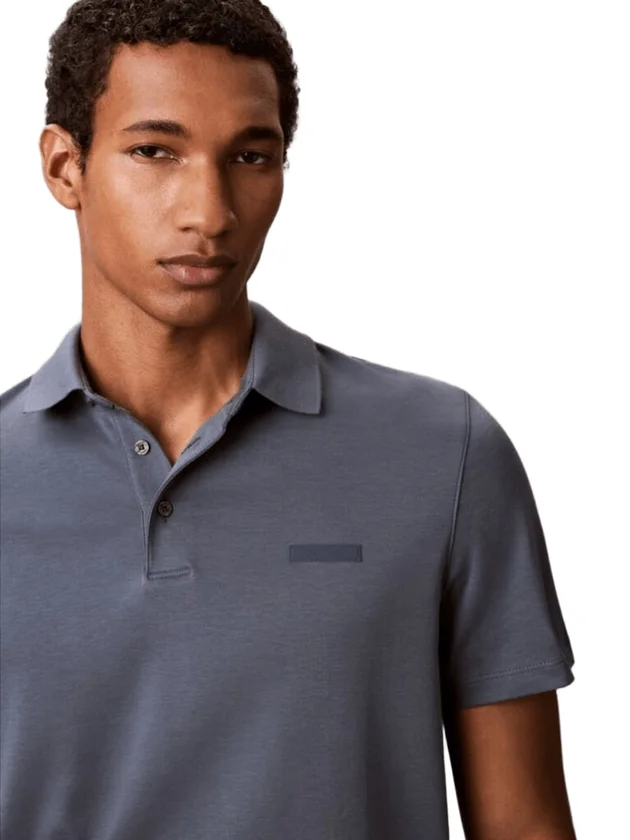 Slim Supima Logo Patch Polo