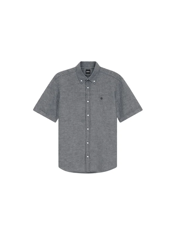 Chemise Bowling Regular Fit Rayée Bleu Blanc
